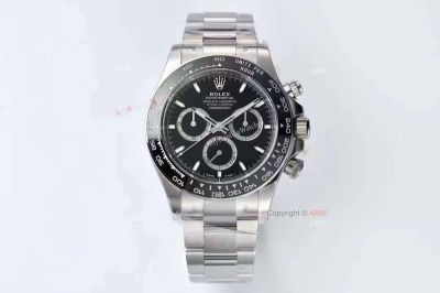 Clean Factory Rolex Daytona 4131 Black Face Watch 